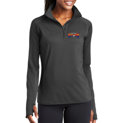 Ladies Sport-Wick Stretch 1/4-Zip Pullover - Heat Wav AZ Flag Thumbnail
