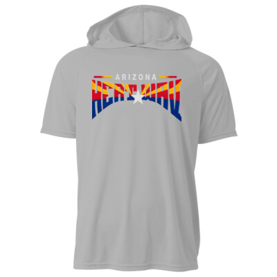 A4 Cooling Performance Short Sleeve Hooded Tee - Heat Wav AZ Flag Thumbnail